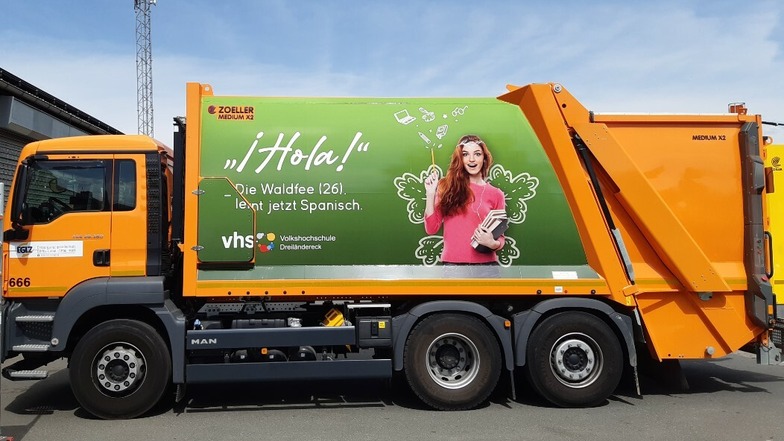 Dieser Müllwagen darf einem durchaus Spanisch vorkommen.