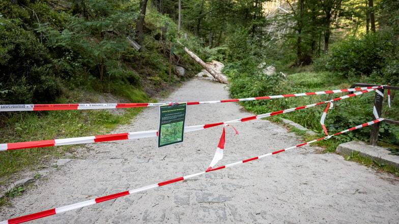 Die Sperrung im Amselgrund zwischen Rathen und Rathewalde wurde aufgehoben. Von dem Felssturz, der Ende August nieder ging, geht keine Gefahr mehr aus.