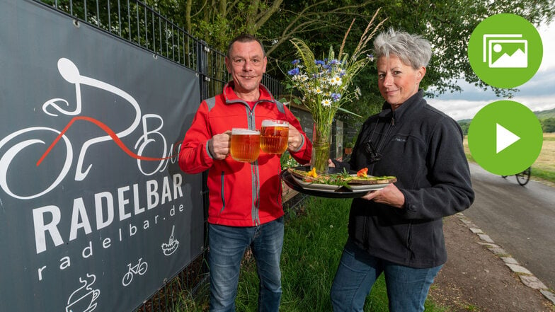 Die Radelbar, 2022 von Sächsische.de-Lesern zum beliebtesten Biergarten Dresdens gewählt, hat neue Betreiber: Calin und Steffi Just wollen die Idylle noch schöner machen.