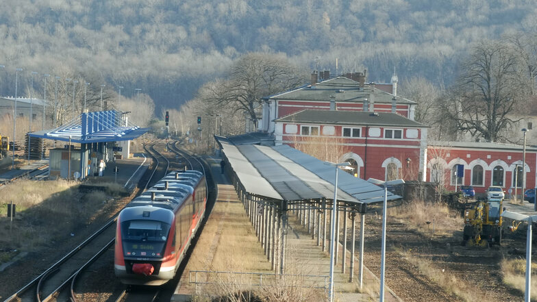 Der Löbauer Bahnhof.