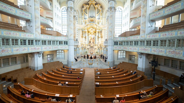 In Dresdens Frauenkirche werden bis zum Jahresende keine Konzerte stattfinden.