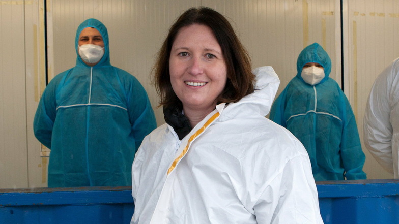 Nicole Modl ist die Chefin von Modl Medical aus Bayern. Sie ist beim Start des Görlitzer Testzentrums dabei.