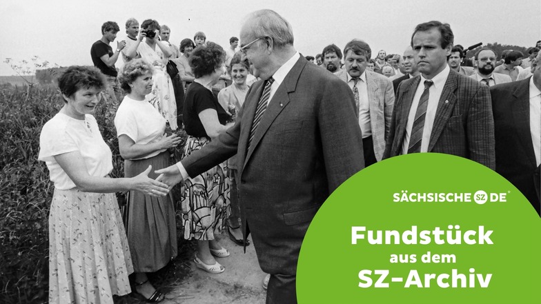 Als sich Kanzler Helmut Kohl die Sorgen der Bauern in Sachsen anhörte