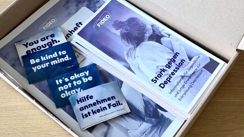Mit Plakaten gegen Depression bei Jugendlichen: So sieht die Schulbox Depression der Barmer und der Stiftung Deutsche Depressionshilfe aus.