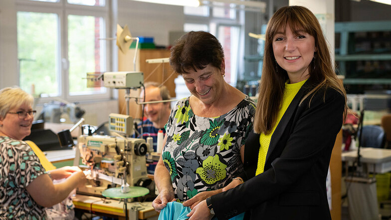 Sara Linke will mit einem Textil-Traditionsunternehmen aus Hohenstein-Ernstthal durchstarten.