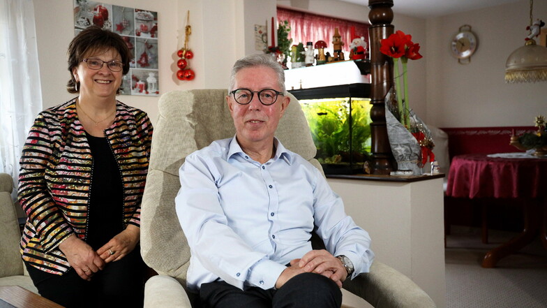 Viel Zeit zu zweit: Simone und Frank Seifert genießen die Ruhe und den Ruhestand in ihrem Haus in Staucha.