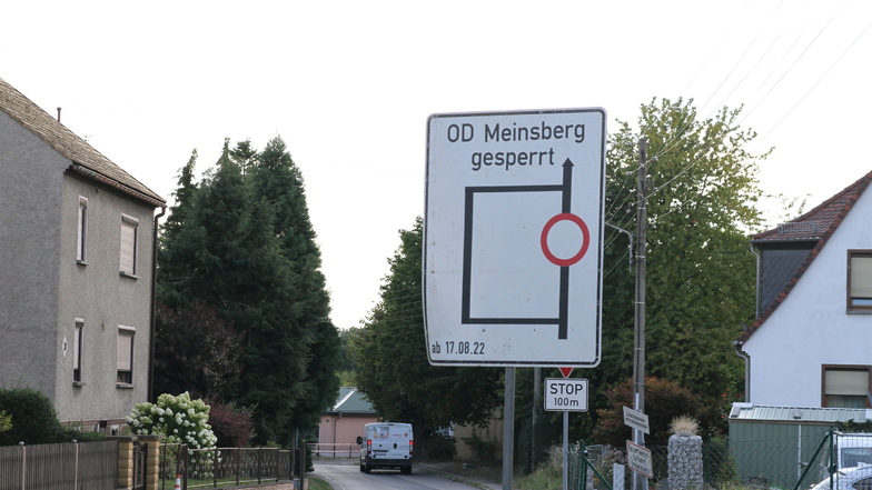 Meinsberg: Ortsdurchfahrt gesperrt