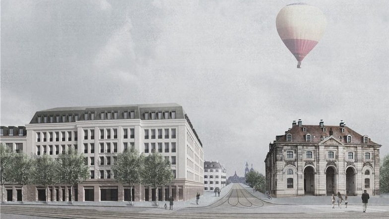 Diese Gestaltung wählte Julian Dippel für das geplante Hotel, das gegenüber dem Blockhaus entstehen könnte.