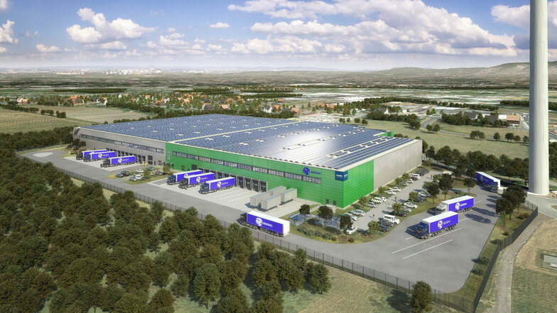 An der Elbe wird ein neues Logistikzentrum gebaut