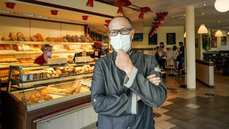 André Fehrmann aus Göda befürchtet, für die Umsatzeinbußen in seinen im Lockdown geschlossenen Bäckercafés keine Entschädigung zu bekommen.