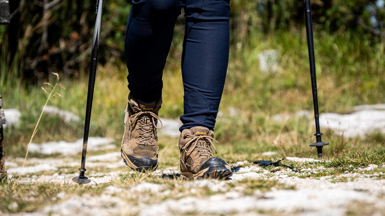Trekkingstöcke geben Wanderern Stabilität und entlasten die Knie.