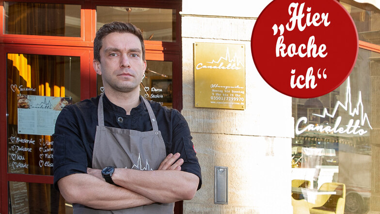 Torsten Lehmann, Koch vom Café Canaletto in Pirna, mag saisonale Küche und lässt alle teilhaben.