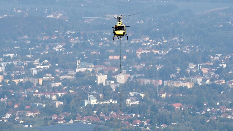 Wenn das Wetter mitspielt, wird nächste Woche wieder ein Eurocopter im Anflug auf Waltersdorf sein.