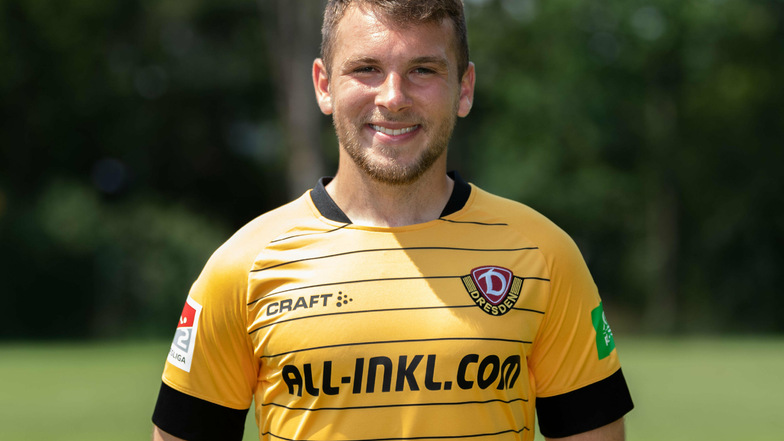 Justin Löwe musste das Dynamo-Training am Mittwoch vorzeitig abbrechen.