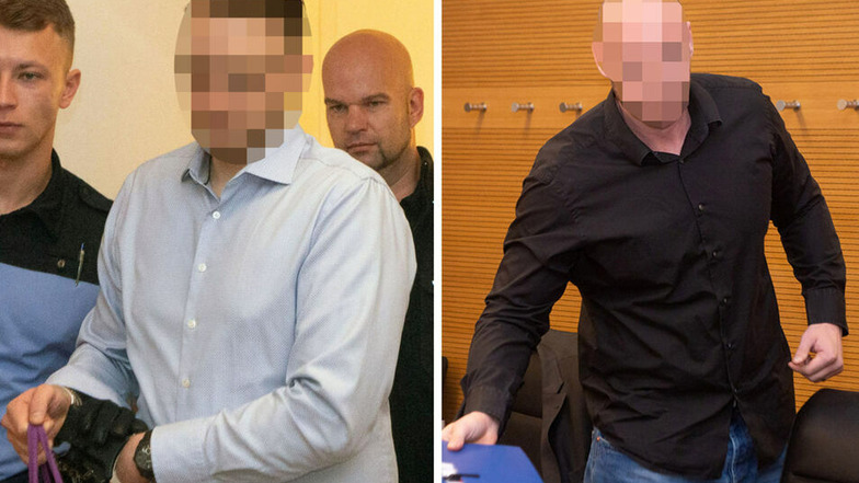Christian L. (l.) und René H. wird vorgeworfen, auf dem Dresdner Stadtfest gezielt Flüchtlinge angegriffen haben. Ihr Prozess begann im September 2019. Erst jetzt hat ein Kronzeuge gegen sie ausgesagt.