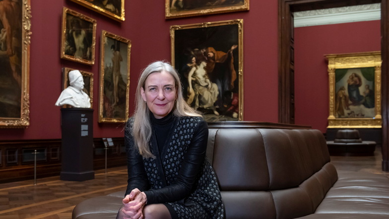 Marion Ackermann, Generaldirektorin Staatliche Kunstsammlungen Dresden, in Gemäldegalerie Alte Meister im Semperbau des Zwingers,