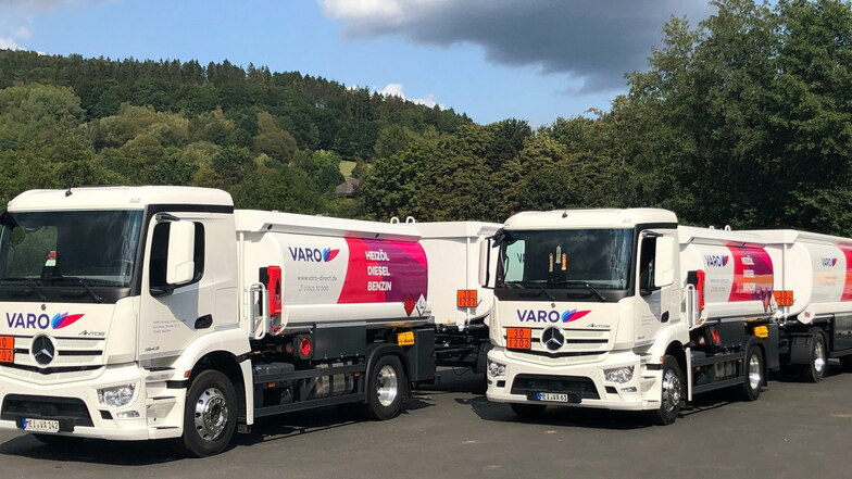 Die Varo-Trucks gehören zum Straßenbild im Landkreis Meißen. Ein US-Investor stockt seine Anteile an dem Unternehmen auf.