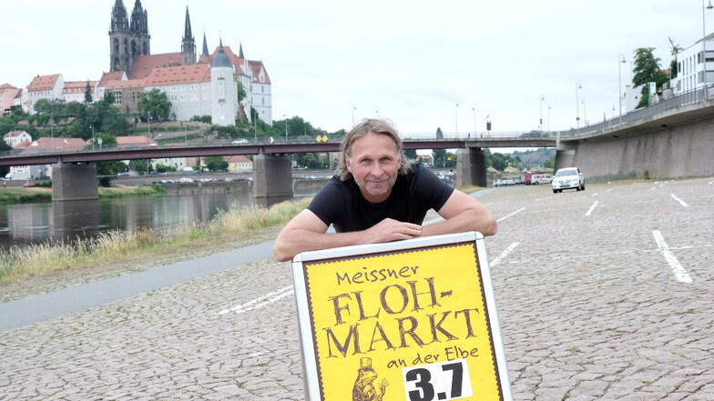 Flohmarkt-Veranstalter Steffen Mendrok freut sich auf Meißen. Am 3. Juli geht es los.