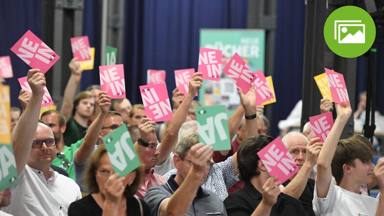 Wahlforum zur Landtagswahl am Dienstagabend in Löbau: Auch das Publikum war gefragt.