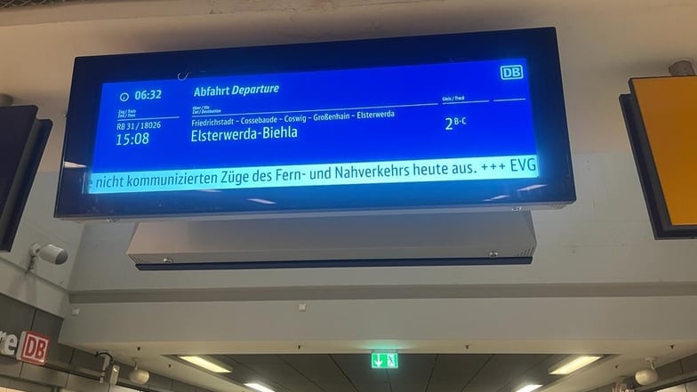 Am Nachmittag soll ein Regionalzug nach Elsterwerda-Biehla fahren.