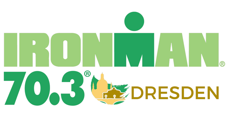 Das Logo der geplanten Ironman-Premiere in Dresden. Wird der nun auf September verschoben?