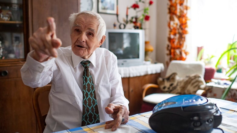 Herbert Nickgen (1915 bis 2019) war mit 104 Jahren der älteste lebende Mann von Görlitz.