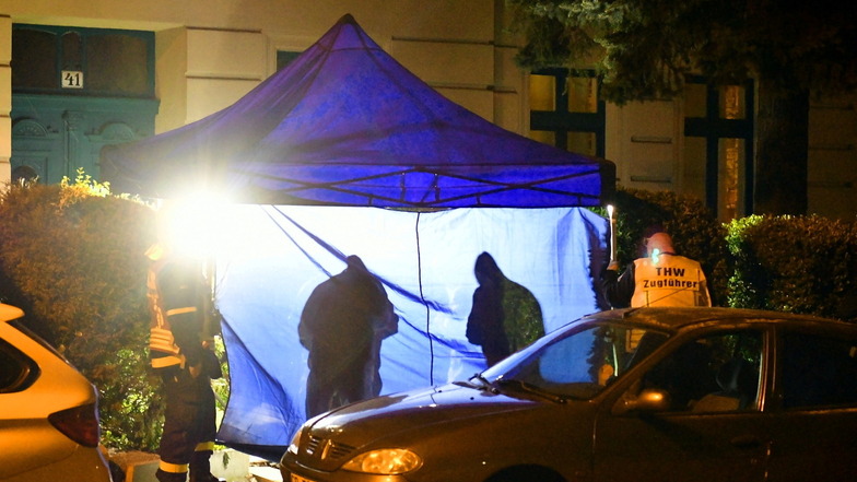 Polizeieinsatz in der Nacht zum 16. April an der Melanchthonstraße: Hier wurde ein Toter gefunden.
