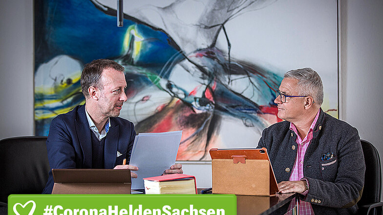 Täglich beraten sich die Steuerberater Steffen Schmidt (l.) und Hans-Joachim Kraatz über Unternehmen in existenzieller Not.
