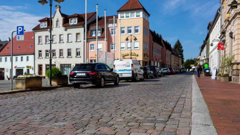 Die Nossener Straße in Wilsdruff soll zwischen Markt und der Straße Gezinge saniert werden.