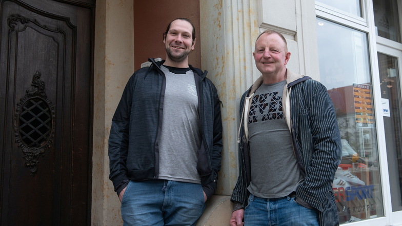 Steffen Miene (links) und Uwe Schumacher sind seit einem Jahr das Führungsduo beim SSV Zabeltitz-Treugeböhla.