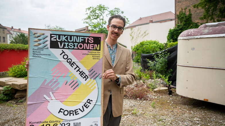 Luca Thiel ist Mitorganisator des Kunstfestivals „Zukunftsvisionen“, das am Freitag in der Kunsthalle auf der Jakobstraße 2/3 in Görlitz beginnt.