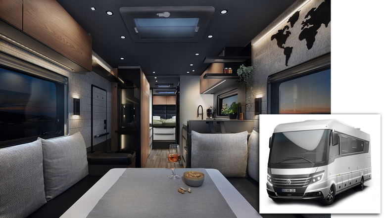Die Firma Niesmann und Bischoff zeigt auf dem Caravan Salon ihren neuen „Flair“-Liner. Als Basis des rund neun Meter langen Luxusfahrzeug dient ein Iveco Daily 70 C18. Preis: ab 214.900 Euro.