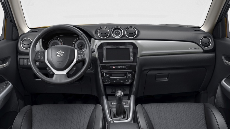 Elegantes Design bestimmt den Innenraum des Suzuki Vitaras.