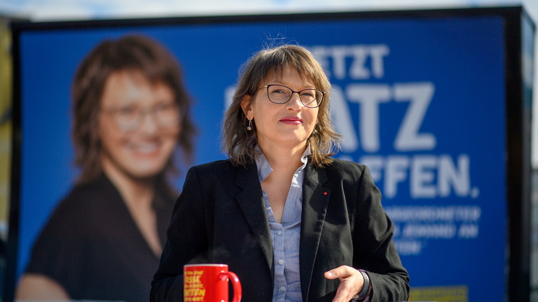 Katja Pähle (SPD), Spitzenkandidatin der SPD bei den Landtagswahlen in Sachsen-Anhalt, stellt ihre Wahlkampagne vor.