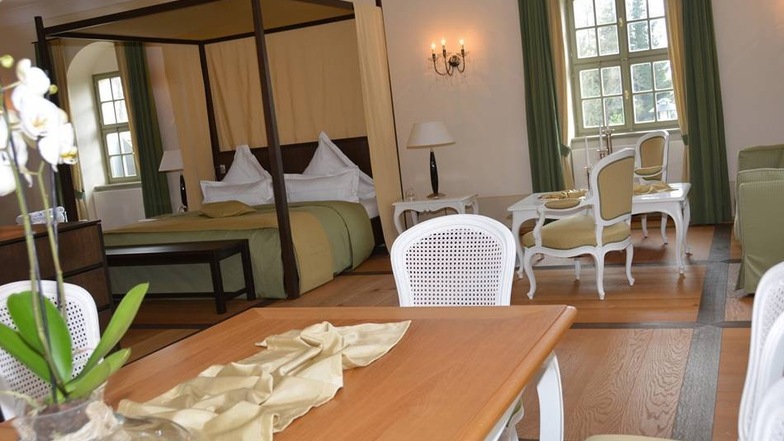 Die Hochzeits-Suite im Barockschloss Rammenau.