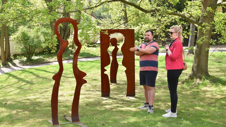 Freital: Skulpturen im Park mit Raum für Erinnerungen