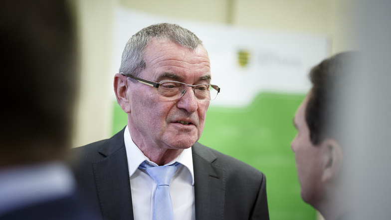 Hans-Peter Mutscher bei seiner Amtseinführung 2018 in Görlitz: Der Leiter des hiesigen Gefängnisses begann seine berufliche Laufbahn 1980 in Bautzen.