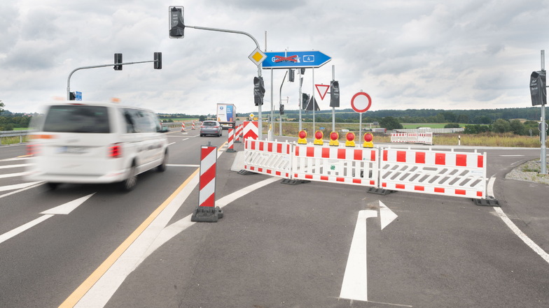 Am Montag soll auch die neue Zufahrt auf die A4 Richtung Görlitz/Bautzen von Leppersdorf aus für den Verkehr freigegeben werden.