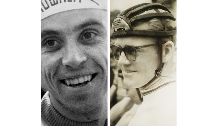 Täve Schur (re.), hier im Bild beim Start zum Grenzlandring-Straßenrennen in Neugersdorf, gewann die Etappe in Zittau. Der Gesamtsieg der DDR-Rundfahrt 1962 aber ging an Klaus Ampler (li.).