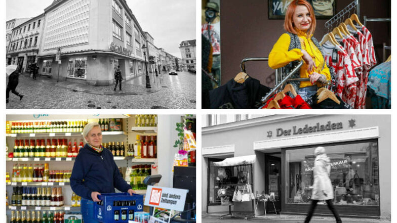 Vier Beispiele aus Zittau: Der Schuhhof und die Modeboutique haben geschlossen, ein Getränkemarkt und Yakuza-Laden eröffnet.