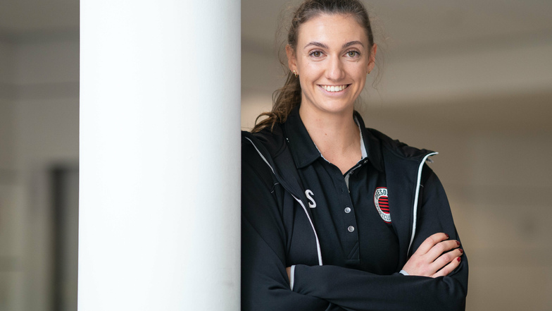 Lena Stigrot führt die Volleyballerinen des Dresdner SC als Kapitän. Dabei hält sie sich auch mit Kritik nicht zurück.