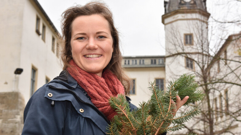 Anne-Marie Zabel sorgt in diesem Jahr für Weihnachtsstimmung am Schloss Nöthnitz.