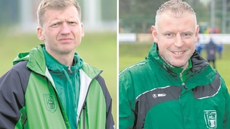 Hartmannsdorfs bisheriges Trainer-Duo: Sandro Nitschke (l.) und Pierre Zimmermann.