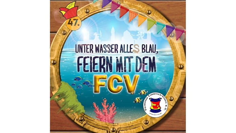 Das jetzt veröffentlichte Motto der 47. Saison des Folberner Carneval Vereins FCV in der Großenhainer Remontehalle.