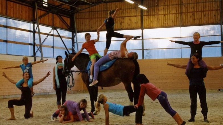 Pferdesport wird bei Wunder Land groß geschrieben. Bei vielen Kindern ist Voltigieren beliebt.