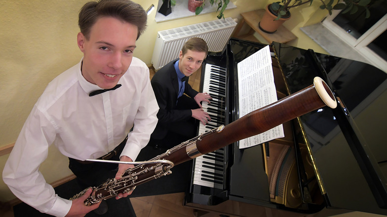 Philipp Hoffmann am Klavier und Johannes Lehle am Fagott (beide 16) haben beim Landeswettbewerb den zweiten Preis gewonnen.