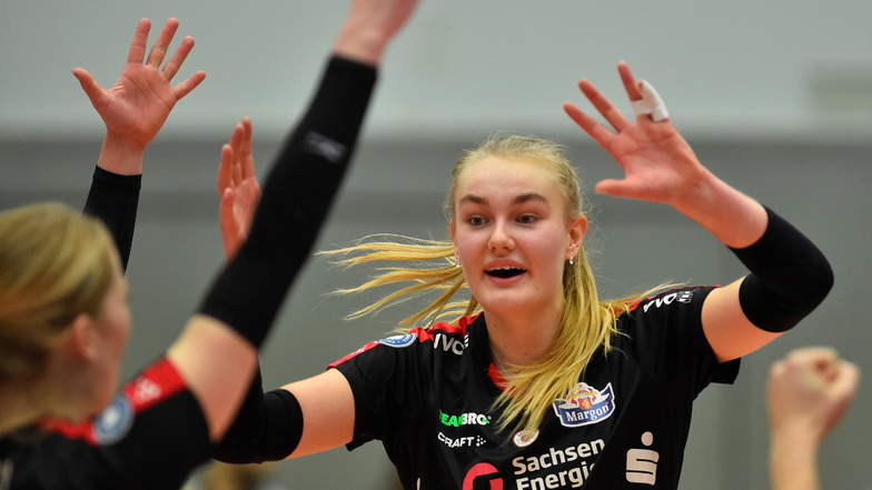 Julia Wesser stieß erst im November in den Profikader des Dresdner SC und holte mit der U20-Mannschaft den Titel.