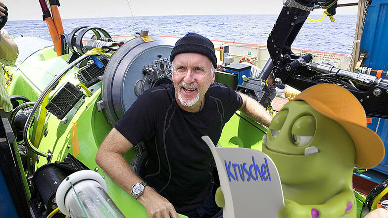 James Cameron erforschte im Jahr 2012 mit einem Spezial-U-Boot drei Stunden lang die Tiefseewelt am Marianengraben.