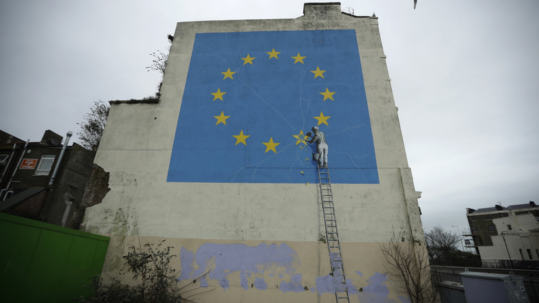 Banksys Brexit-Bild übermalt?