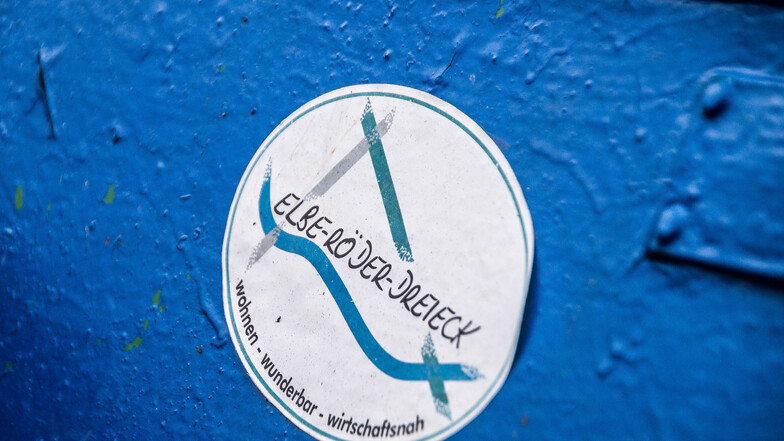 Das Logo der Gebietsgemeinschaft Elbe-öder-Dreieck in Glaubitz.